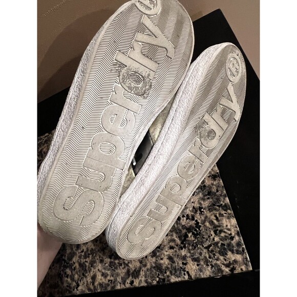 Superdry sneakers womens US 7 low pro metallic trainers Priya lace up shoes y2k - Picture 5 of 12